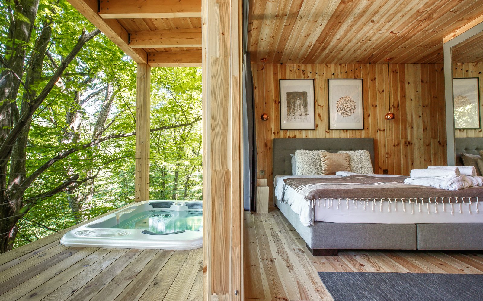 NP Bukové hory v luxusnom drevenom domčeku v Treehouses Noszvaj s raňajkami a privátnou vírivkou + sauna