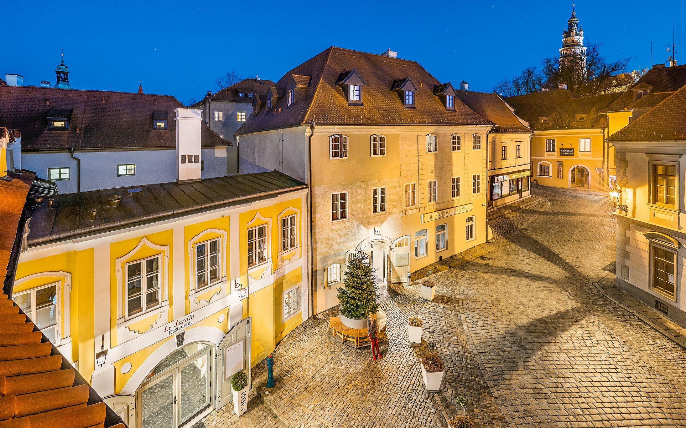 Český Krumlov v centre: Luxusný Bellevue Hotel **** s raňajkami, privátnou saunou, sektom a Krumlov Card
