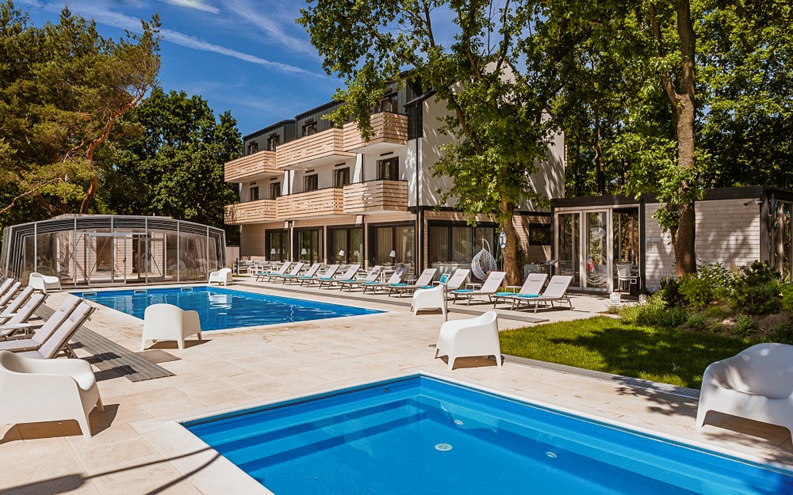 Baltské more: Ostrowo v M2 Resorte Wellness & Spa s polpenziou, bazénom, kúpeľmi a bohatým vyžitím pre deti<br/>M2 Resort Wellness & Spa, Dożynkowa 32, Ostrowo 84-105, rezerwacje@domkim2.pl