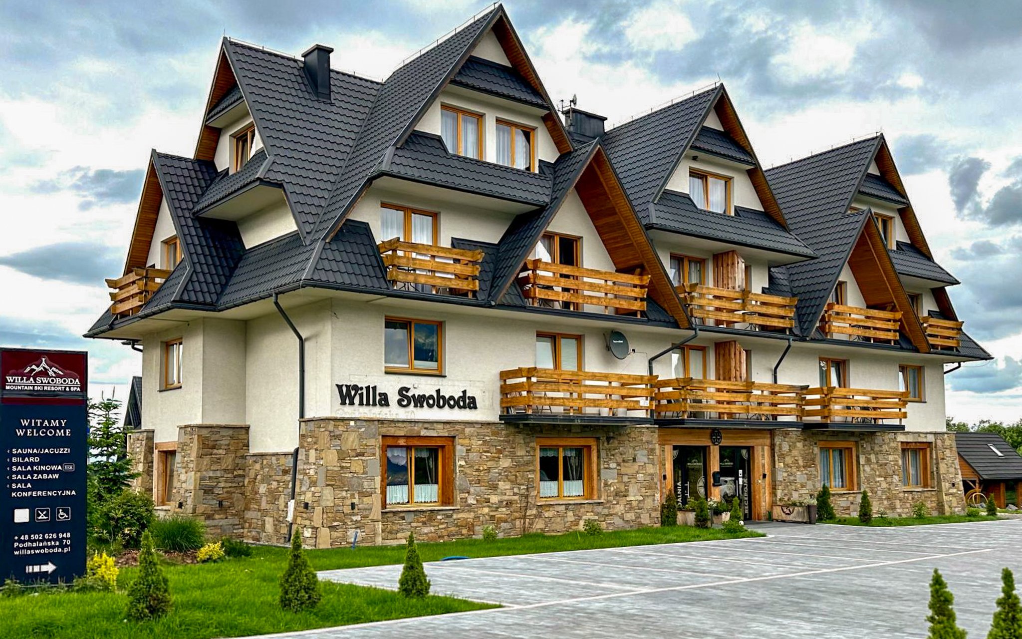 Poľské Tatry: Zakopané vo Wille Svoboda s raňajkami a vonkajším SPA domčekom (2 vírivky, 2 sauny) neobmedzene