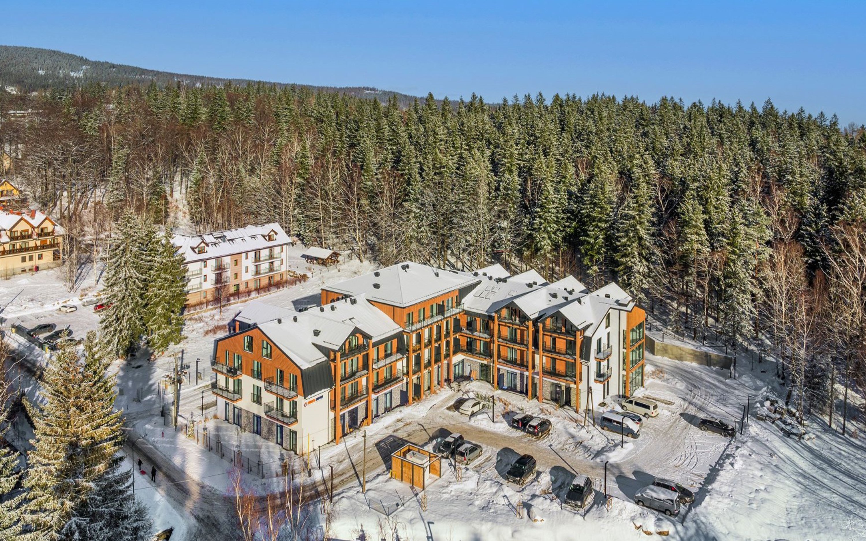 Szklarska Poręba blízko lyžiarskych areálov v apartmáne Sun & Snow Ostoja Parku Narodowego + sauna a herňa